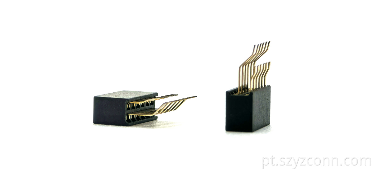 Ângulo direito duplo SMT H4.3mm 2*6P da fileira dupla do conector fêmea do encabeçamento do passo de 1.27mm 1.27mm Pitch Female header Connector Dual Row Right Angle SMT H4.3mm 2*6P